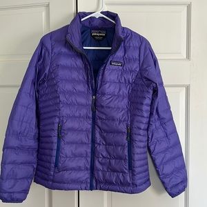 Women’s small Patagonia down sweater jacket purple
